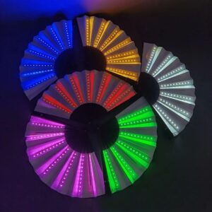 Buy Led Glowing Bamboo Hand Folding Fan